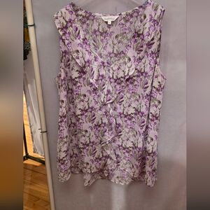 Northern Reflections Lavender Floral Ruffle Camisole